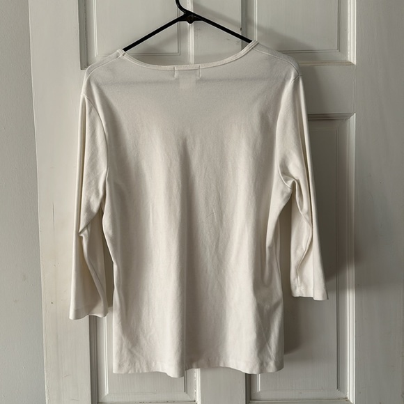 White V-Neck Top - Picture 2 of 3